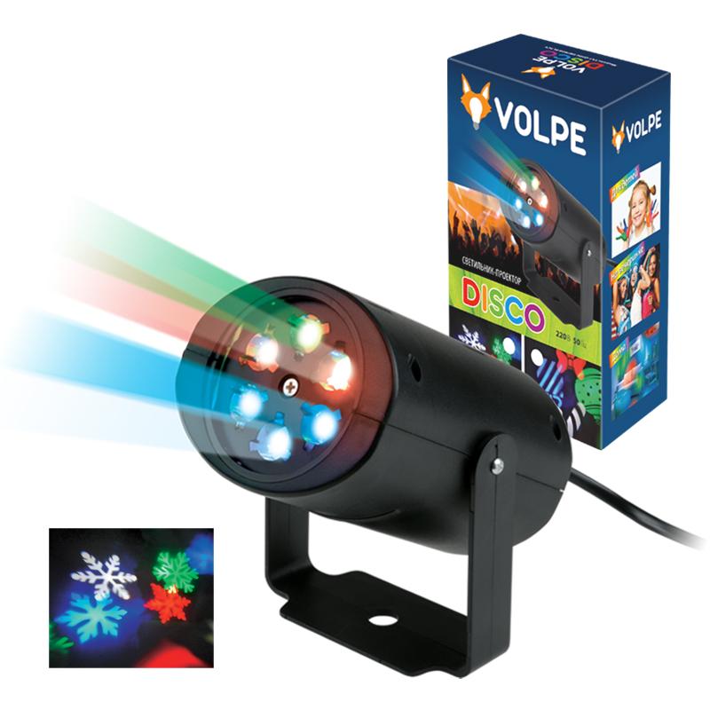 Светильник светодиодный лазерный проектор «Снежинки» RGB, кабель с вилкой, 220В ULI-Q306 4W/RGB BLACK SNOWFLAKE
