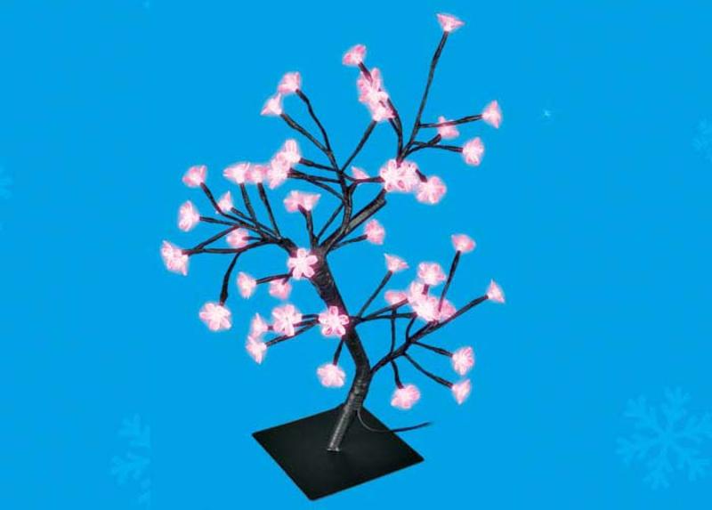 Дерево светодиодное "Сакура"  ULD-T3545-048/SBA PINK IP20 SAKURA   45 см. 48 диодов. Розовый свет. шнур черный
