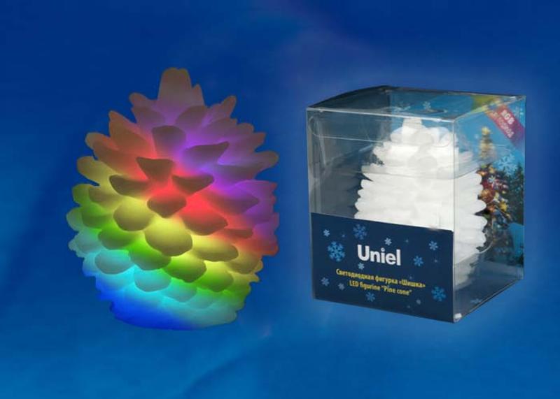Фигура светодиодная  на батарейке «Шишка»  ULD-F004 RGB PINE CONE   6,5*8 см. RGB свет. IP20