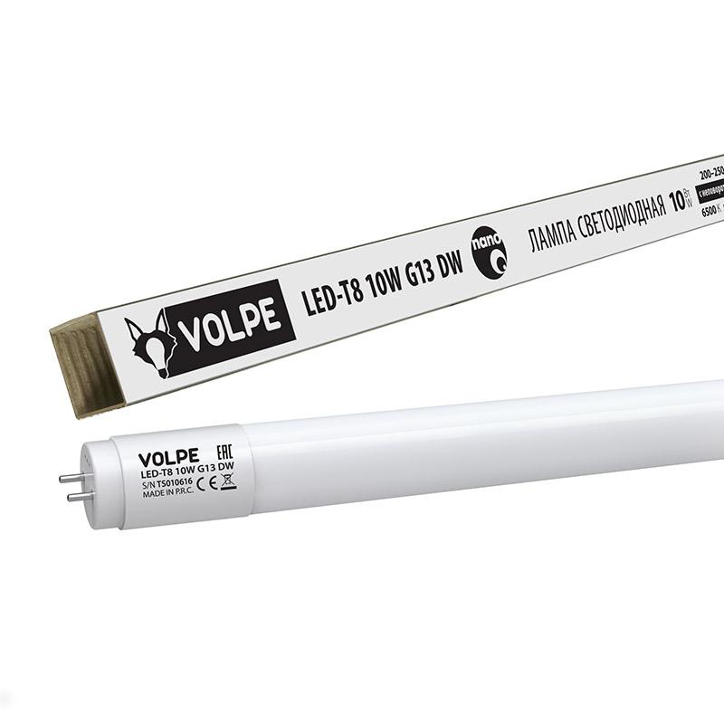 Лампа светодиодная LED-T8-10W/DW/G13/FR/FIX/N LED, мат. рассеив.. 6500К. G13 неповор..