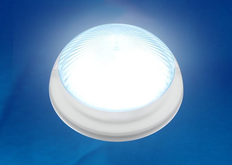 Светильник светодиодный пылевлагозащищенный для ЖКХ ULW-R05 12W/NW IP64 WHITE круг 12Вт 1200 Лм 4500K 220В D= 21 см белый