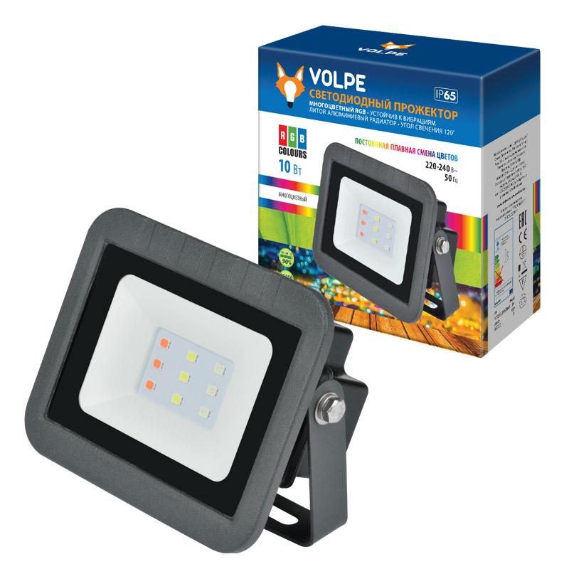 Прожектор светодиодный ULF-Q511 10W/RGB IP65 220-240В BLACK  10вт, мультиколор, черный