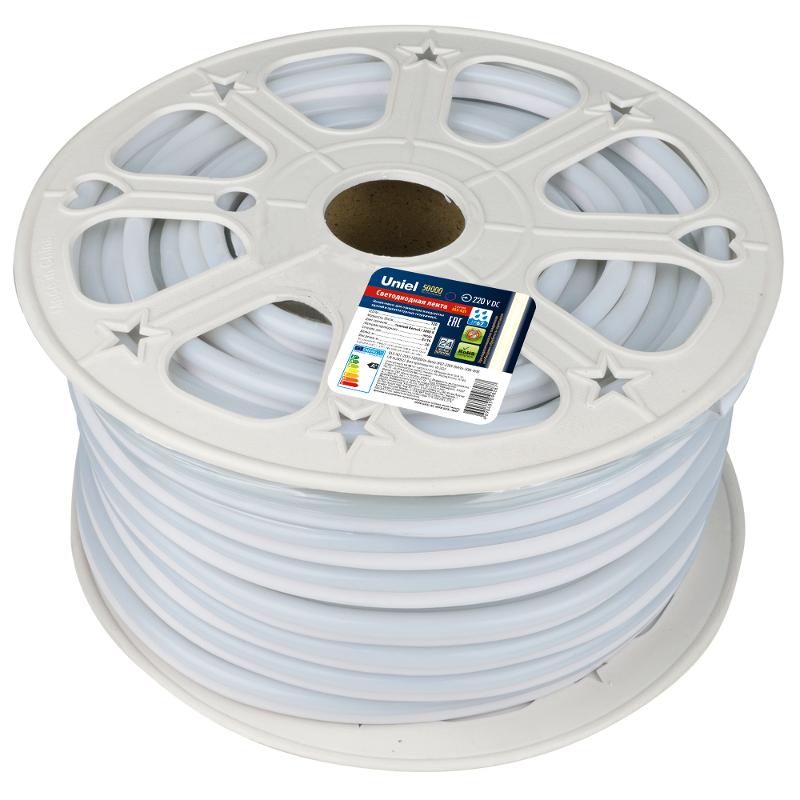 Лента светодиодная 220В IP75 NEON 50 м теплый белый свет 3000К ULS-N21-2835-120LED лента /m-8mm-IP67-220V-8W/m-50M-WW