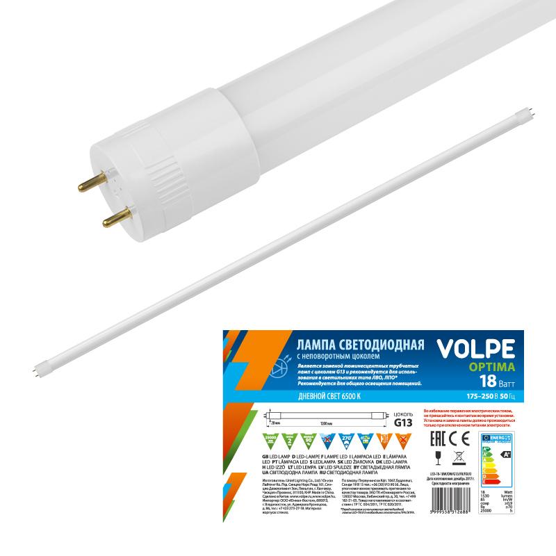 Лампа светодиодная LED-T8-24W/NW/G13/FR/FIX/O LED с мат. рассеив.. G13 неповор.. Серия Optima. 4000К . .