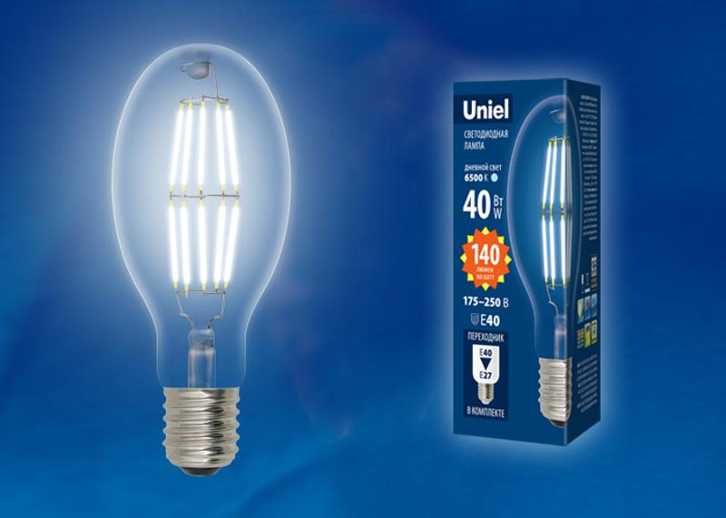 Лампа светодиодная промышленная LED-ED90-40W/NW/E40/CL GLP05TR LED мощная, прозр. 4000К