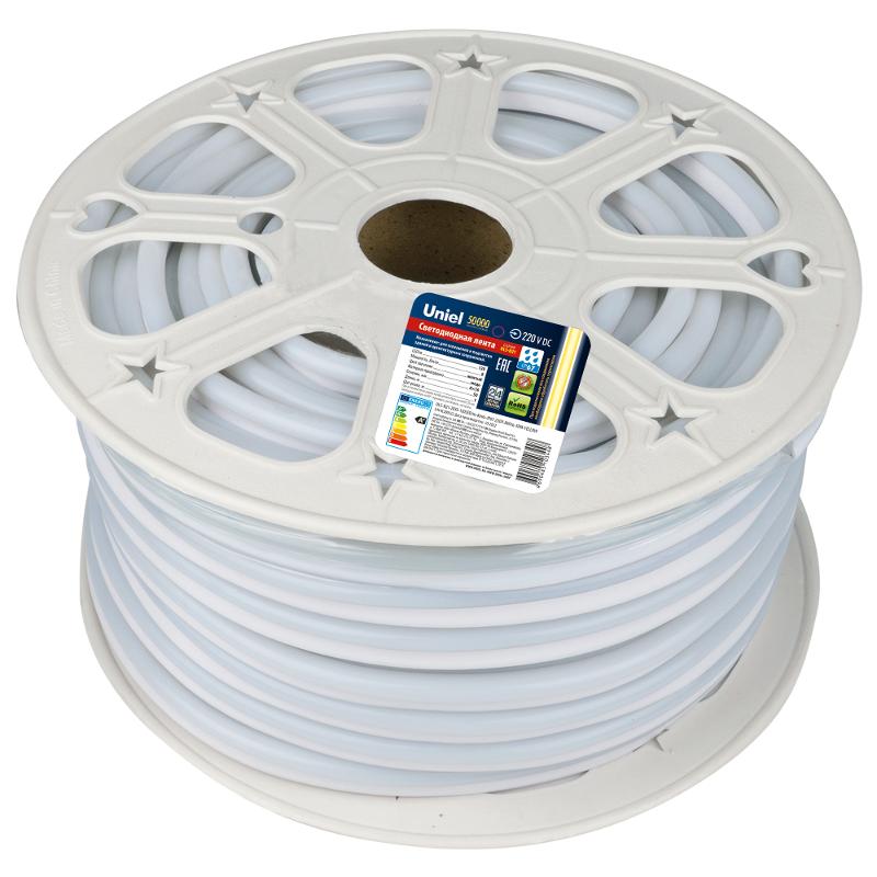 Лента светодиодная 220В IP67 NEON 50 м желтый свет ULS-N21-2835-120LED лента /m-8mm-IP67-220V-8W/m-50M-YELLOW