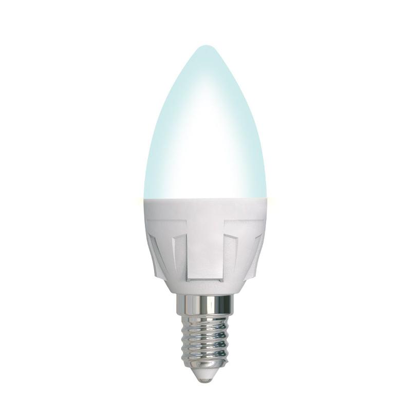 Лампа светодиодная LED-C37 7W/4000K/E14/FR/DIM PLP01WH LED, димм.. «свеча», мат, серия Яркая, пр-во Россия, 4000К .
