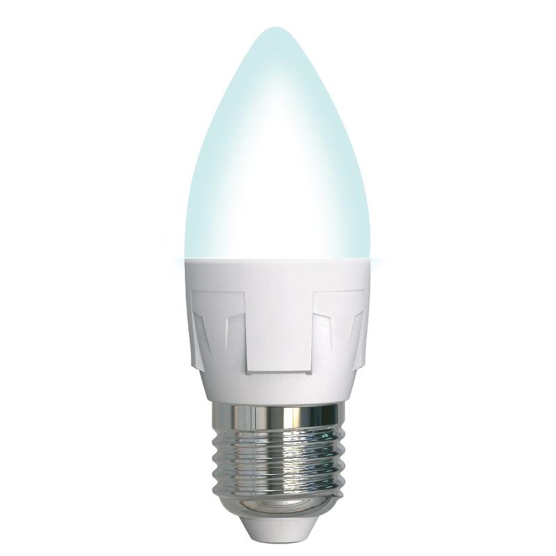 Лампа светодиодная LED-C37 7W/4000K/E27/FR/DIM PLP01WH LED, димм.. «свеча», мат, серия Яркая, пр-во Россия, 4000К .
