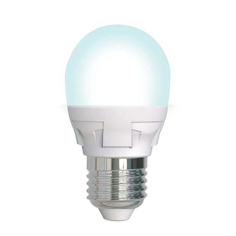 Лампа светодиодная LED-G45 7W/4000K/E27/FR/DIM PLP01WH LED, димм.. «шар», мат, серия Яркая, пр-во Россия, 4000К .