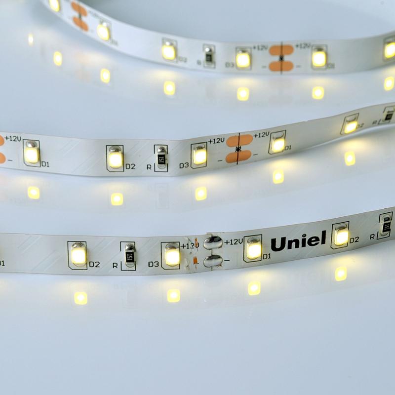 Лента светодиодная нейтральный свет 4000К ULS-M11-2835-60LED/m-8mm-IP20-DC12V-4,8W/m-5M-4000K PROFI
