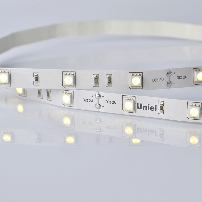 Лента светодиодная нейтральный свет 4000К ULS-M22-5050-30LED/m-10mm-IP20-DC12V-7,2W/m-5M-4000K PROFI