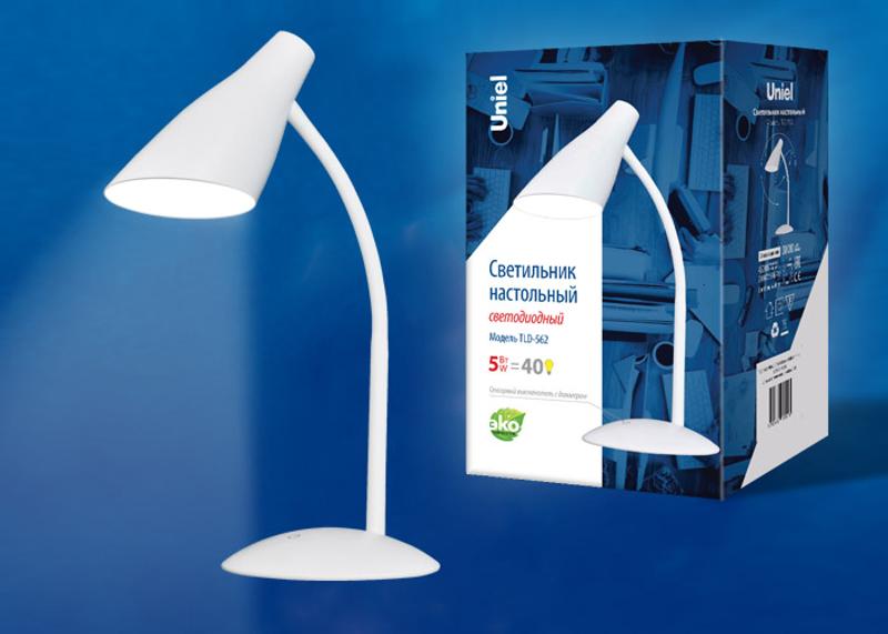 Светильник настольный TLD-562 White/LED/360Lm/4500K/Dimmer 5W сенсор Белый