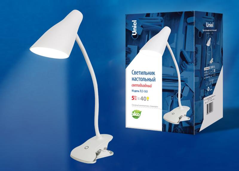 Светильник настольный TLD-563 White/LED/360Lm/4500K/Dimmer 5W сенсор Белый