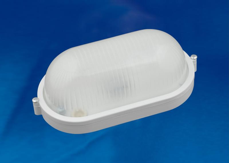Светильник светодиодный пылевлагозащищенный для ЖКХ ULW-K23A 8W/6000K IP54 WHITE овал 6000K 600Лм 210х105х80 мм белый пр-во РФ