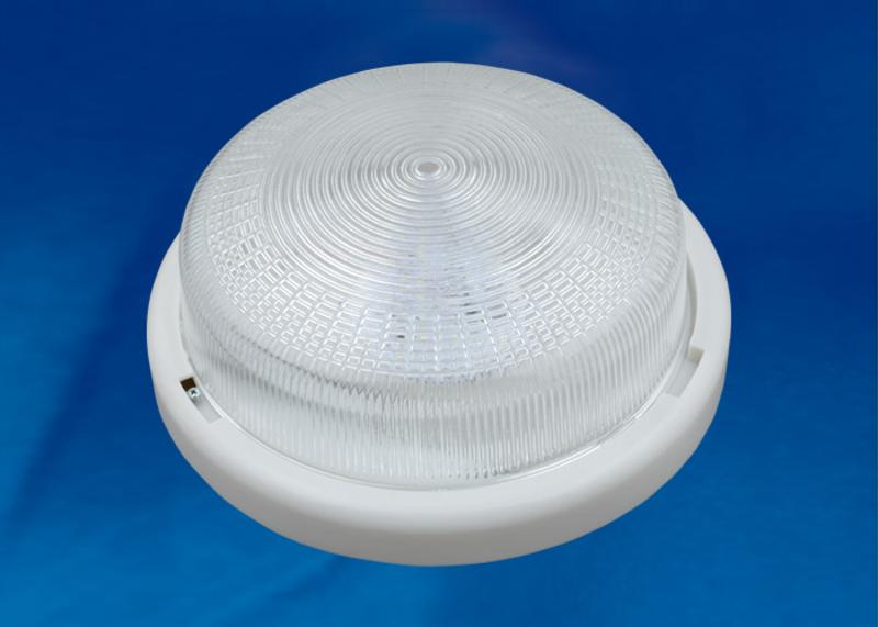 Светильник светодиодный накладной ULO-K05B 12W/6000K/R24 IP44 WHITE/GLASS 12вт, 6000К, 1200Лм, d=240мм, белый, пр-во Россия