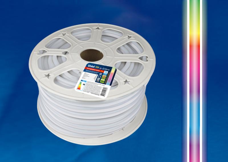 Лента светодиодная 220В IP67 NEON 50 м RGB ULS-N22-5050-80LED лента /m-8mm-IP67-220V-10W/m-50M-RGB