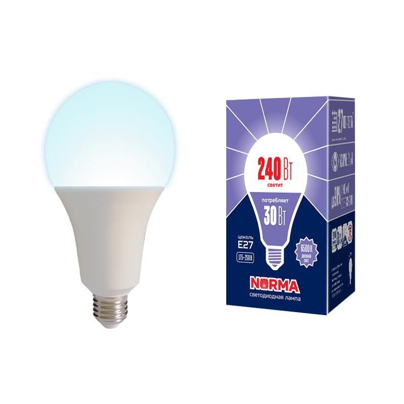 Лампа светодиодная LED-A95-30W/6500K/E27/FR/NR LED мощная 30 ватт А95 матовая Е27 серия Norma 6500K