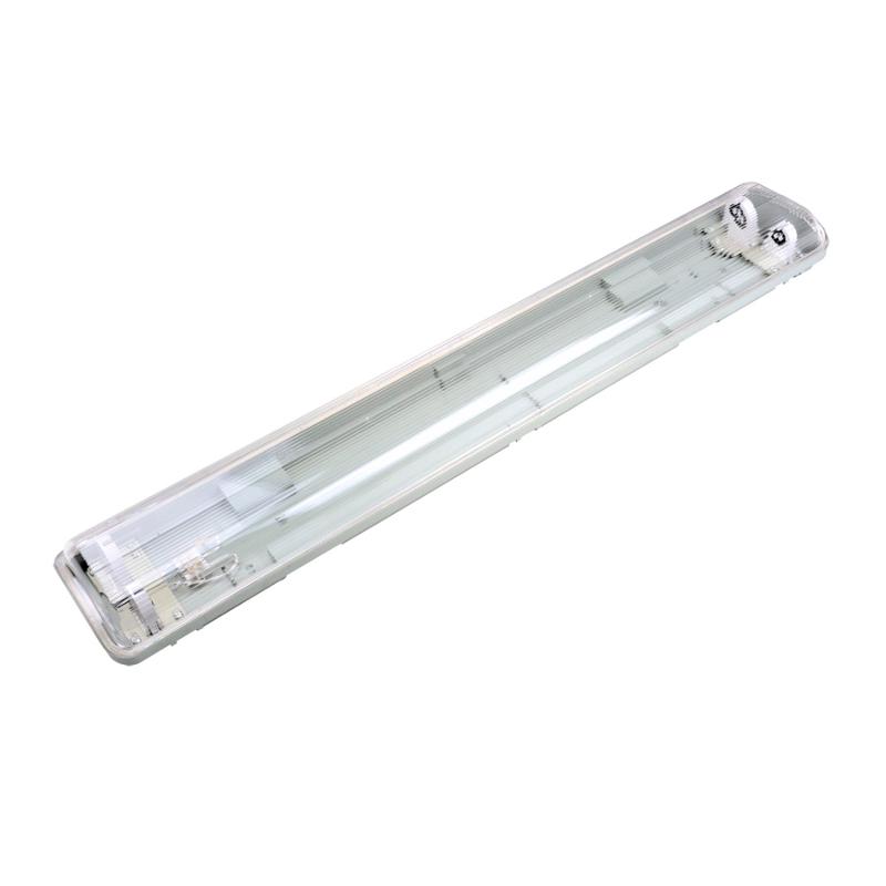 Светильник промышленный линейный накладной IP65 G13, под LED лампу Т8 (ЛПО 2х36) ULW-T42B T8x2/L126 IP65 WHITE