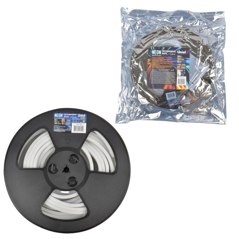 Лента светодиодная ULS-N11-2835-120LED/m-8mm-IP67-DC24V-10W/m-15M-6500K