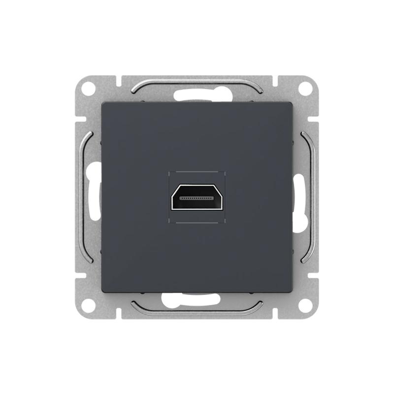 Механизм розетки HDMI, графит Эпика