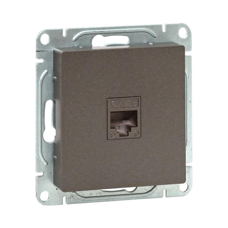 Механизм розетки RJ45 (cat5), мокко Эпика