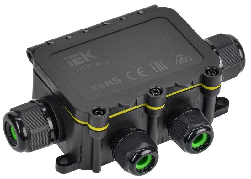Коробка распределительная герметичная WTP-405 6 вводов( 2- M20 и 4--M16)  IP68 95x131x37мм 6 клемм до 6 мм.кв.