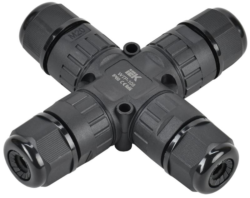 Коннектор кабельный герметичный WTP-108 3 PIN IP68