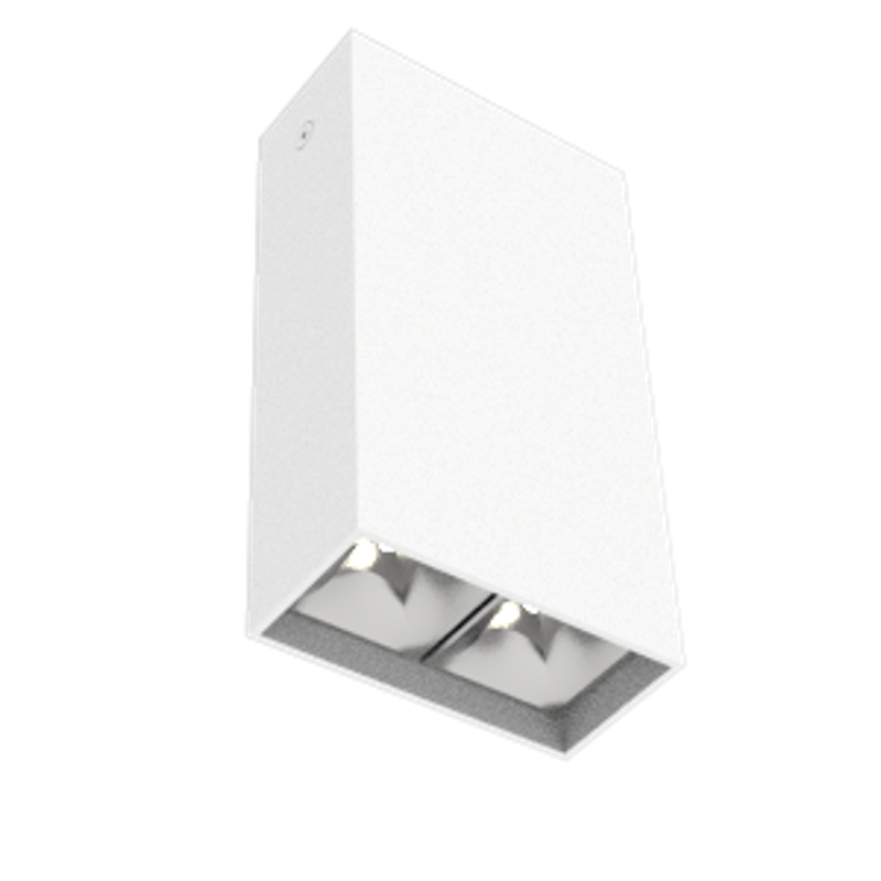 Светодиодный светильник DL-Box Reflect Multi 1x2 накладной 8 Вт 3000 К 80х40х150 мм RAL9003 белый муар