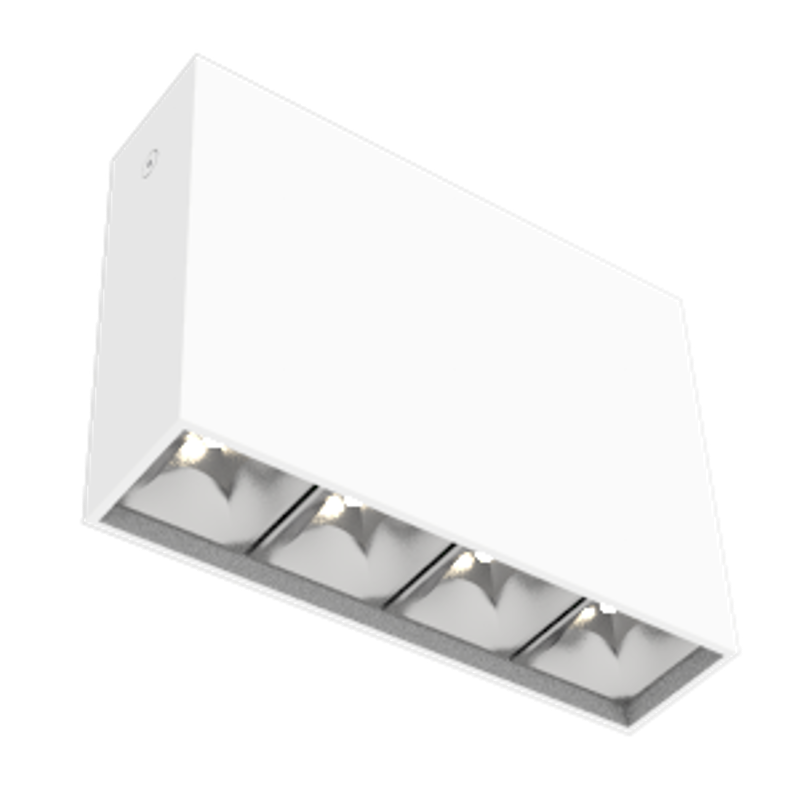 Светодиодный светильник DL-Box Reflect Multi 1x4 накладной 14 Вт 4000 К 150х40х115 мм RAL9003 белый муар