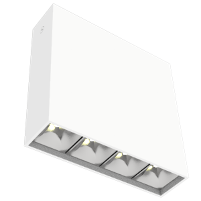 Светодиодный светильник DL-Box Reflect Multi 1x4 накладной 10 Вт 4000 К 150х40х150 мм RAL9003 белый муар