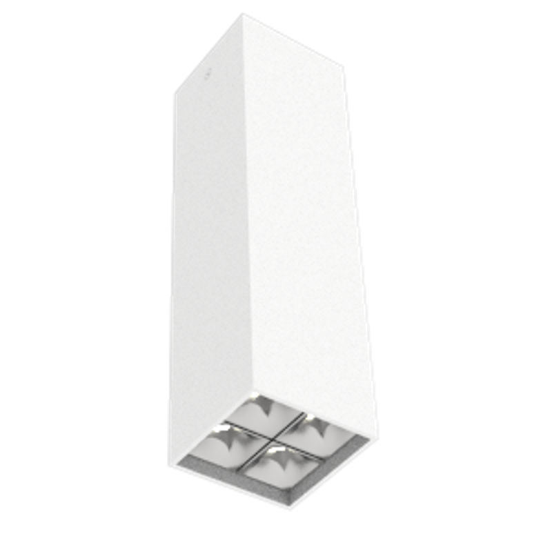 Светодиодный светильник DL-Box Reflect Multi 2x2 накладной 14 Вт 4000 К 80х80х300 мм RAL9003 белый муар