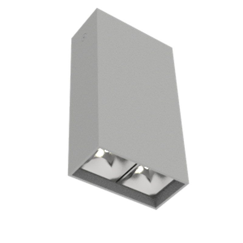 Светодиодный светильник DL-Box Reflect Multi 1x2 накладной 8 Вт 4000 К 80х40х150 мм RAL7045 серый муар DALI