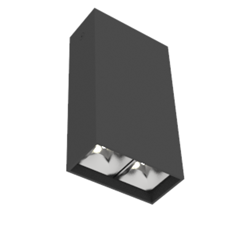 Светодиодный светильник DL-Box Reflect Multi 1x2 накладной 8 Вт 3000 К 80х40х150 мм RAL9005 черный муар DALI
