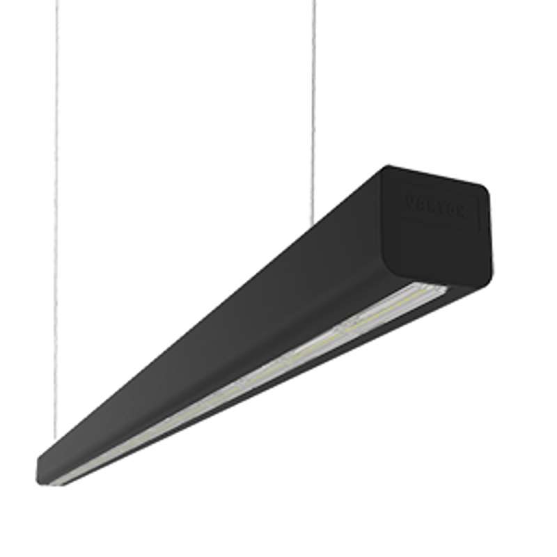 Cветильник светодиодный Mercury LED Mall 2026*66*58 мм опал 80W 4000К RAL9005 черный матовый