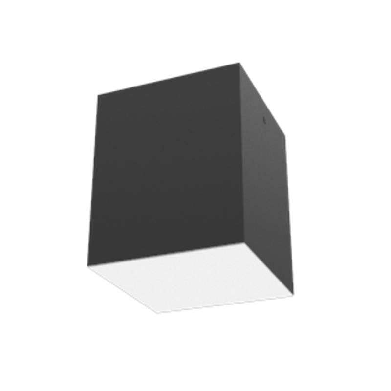 Светодиодный светильник DL-Box накладной 18 Вт 3000 К 140x140x170 мм RAL9005 черный муар с рассеивателем опал