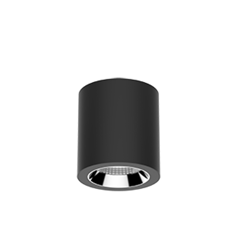 Светильник светодиодный DL-02 Tube накладной 125*135 18W 4000K 35° RAL9005 черный муар