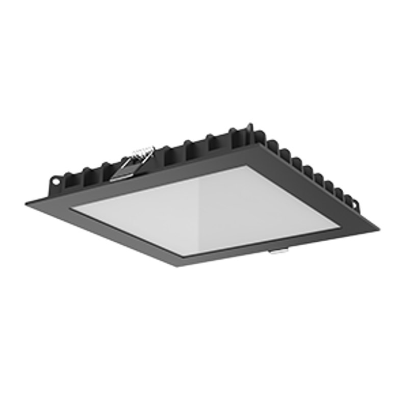 Светильник светодиодный ДВО "ВАРТОН" DL-03 квадратный25W 4000K IP54/IP44 RAL9005 черный матовый