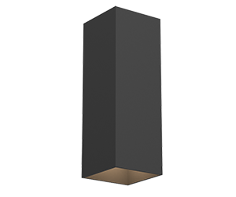 Cветильник светодиодный WL-Cube настенный 10W 3000K 80х80х230 мм угол 60° IP54 RAL9005 черный муар