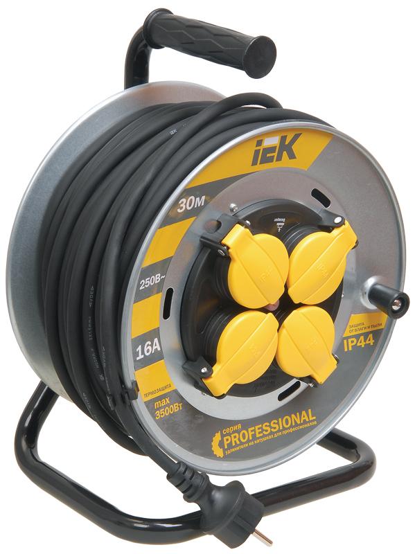 Катушка УК30 на мет с т/з 4 места 2Р+PЕ/30м КГ 3х2,5мм2 IP44 Professional
