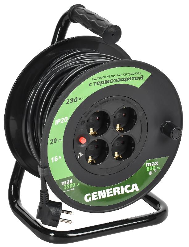 Катушка УК20 с т/з 4 места 2P+PE/20м 3х1,5мм2