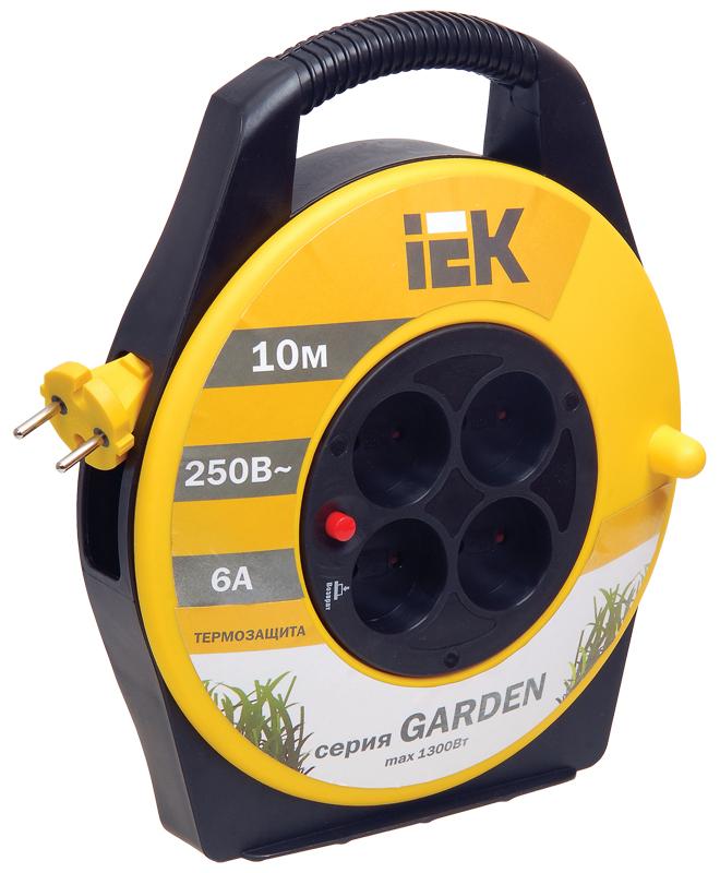 Удлинитель на катушке УК10 с т/з 4 места 2Р/10м 2х0,75 мм2 "Garden"
