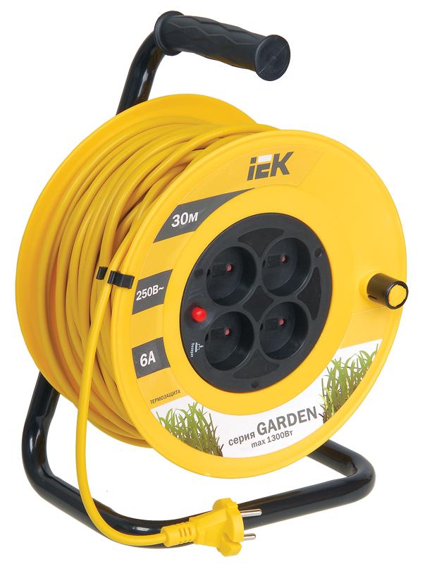 Удлинитель на катушке УК30 с т/з 4 места 2Р/30м 2х0,75 мм2 "Garden"