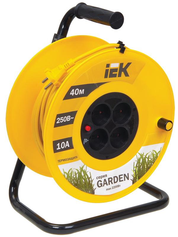 Удлинитель на катушке УК40 с т/з 4 места 2Р/40м 2х1,0 мм2 "Garden"