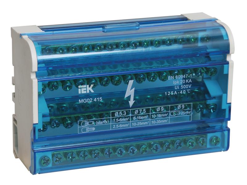 Шины на DIN-рейку в корпусе (кросс-модуль) 3L+PEN 4х15
