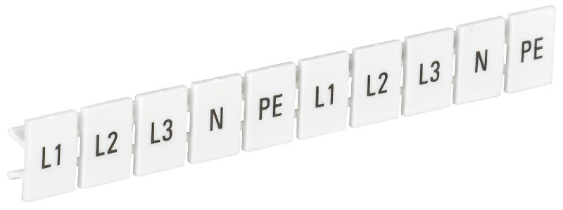 Маркеры для КПИ-6мм2 с символами "L1, L2, L3, N, PE"