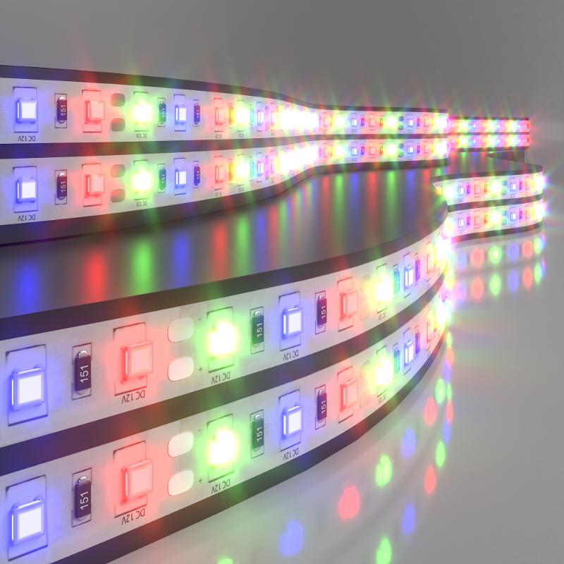 Светодиодная лента 60Led 14,4W IP20 мульти 5050 12V RGB 5 м в упак