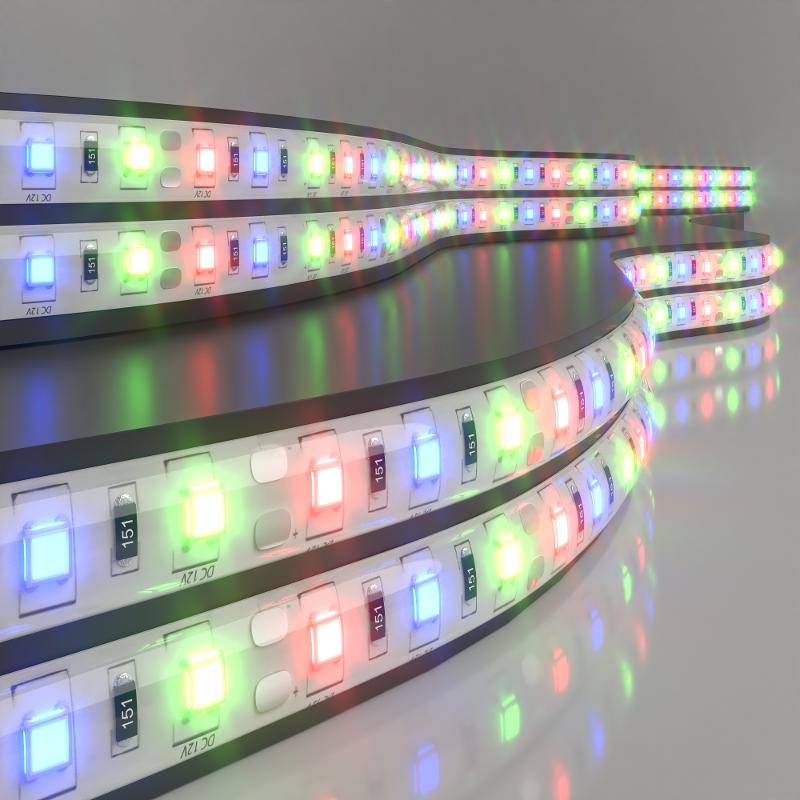 Светодиодная лента 60Led 14,4W IP65 мульти 5050 12V 5 м в упак