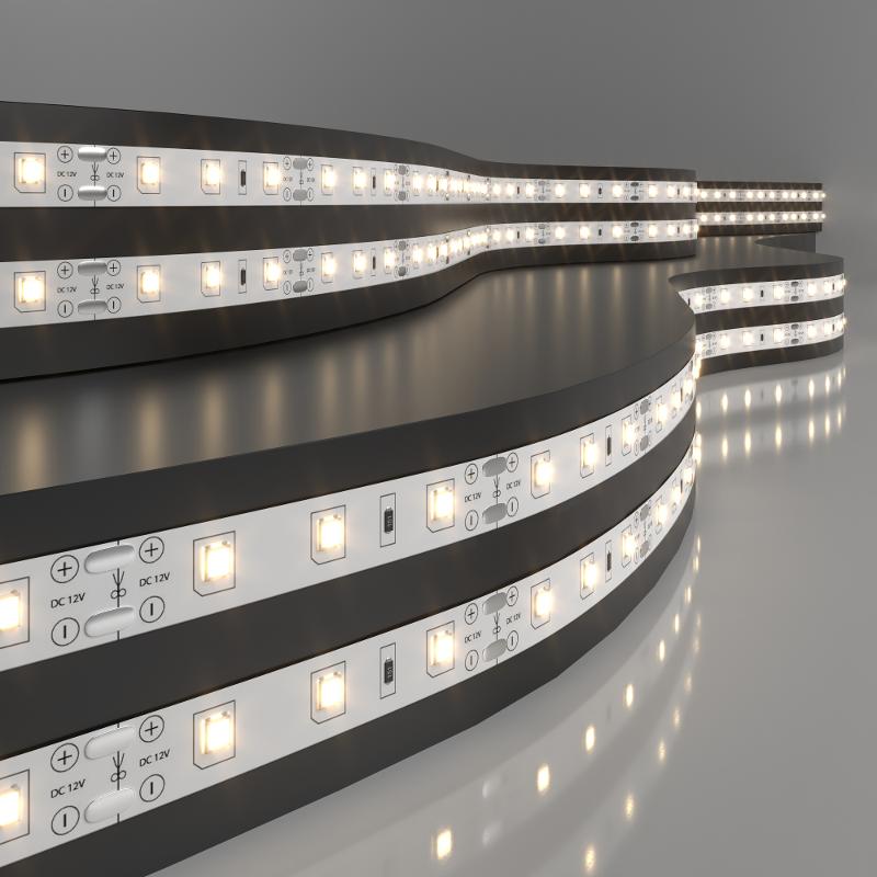 Лента светодиодная 60Led 4,8W IP20 3300K теплый белый 2835 12V 5 м в упак