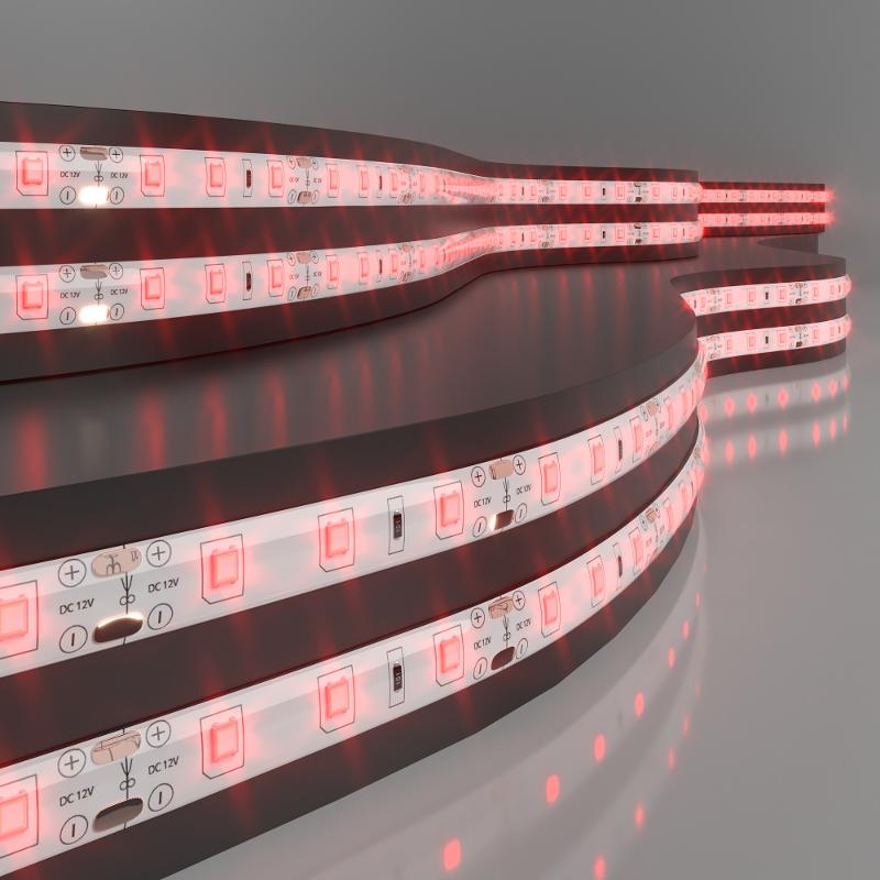 Лента светодиодная 60Led 4,8W IP65 красный 2835 12V 5 м в упак