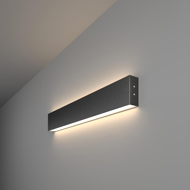 Светильник светодиодный накладной линейный двусторонний 53см 20W 4200K черная шагрень (101-100-40-53)